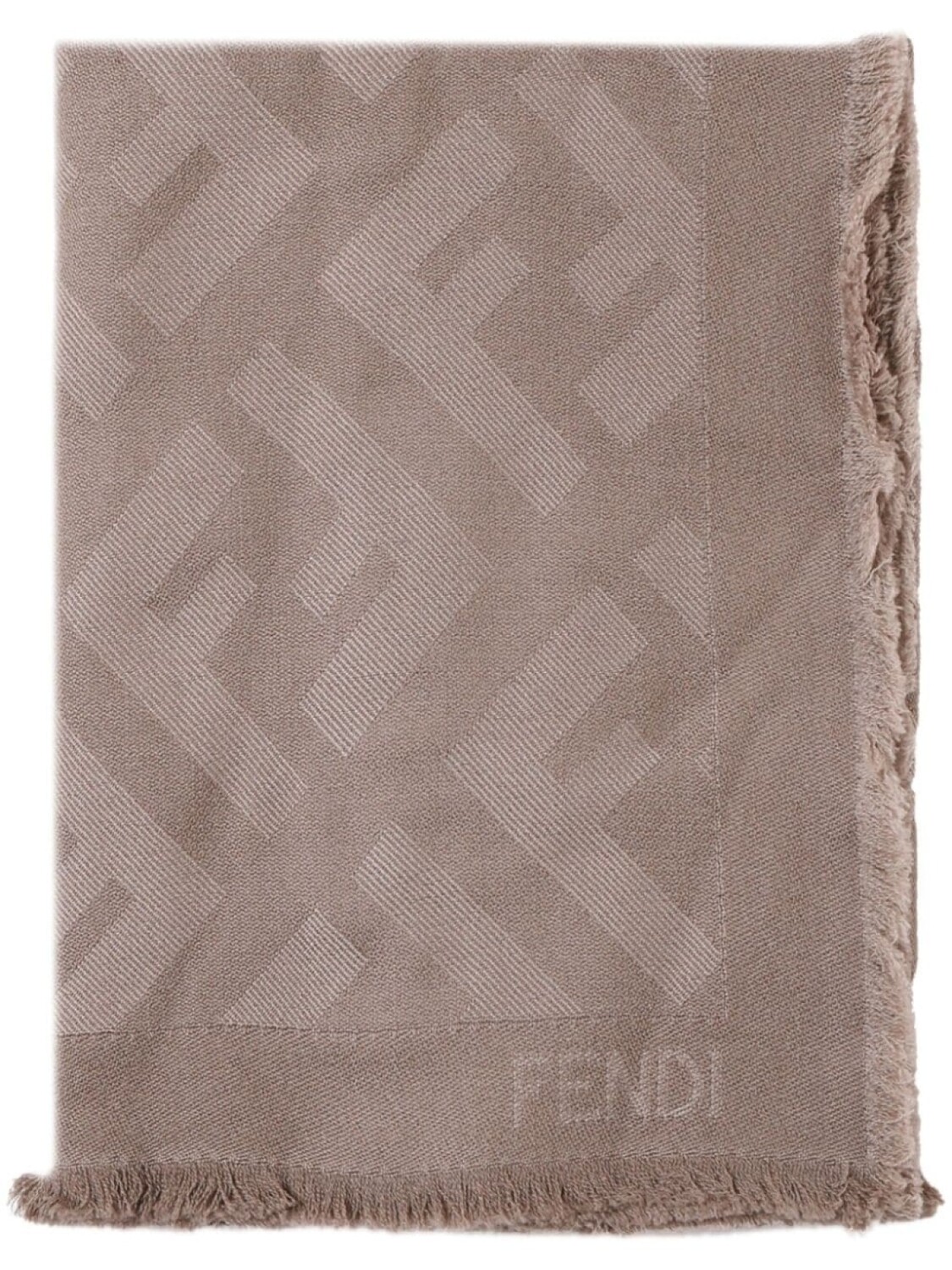 

FENDI шарф из шерсти и кашемира, серый