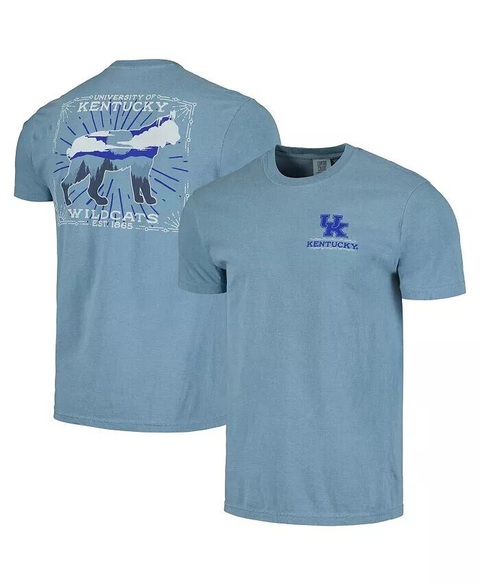 

Мужская голубая футболка Kentucky Wildcats State Scenery Comfort Colours Image One, синий