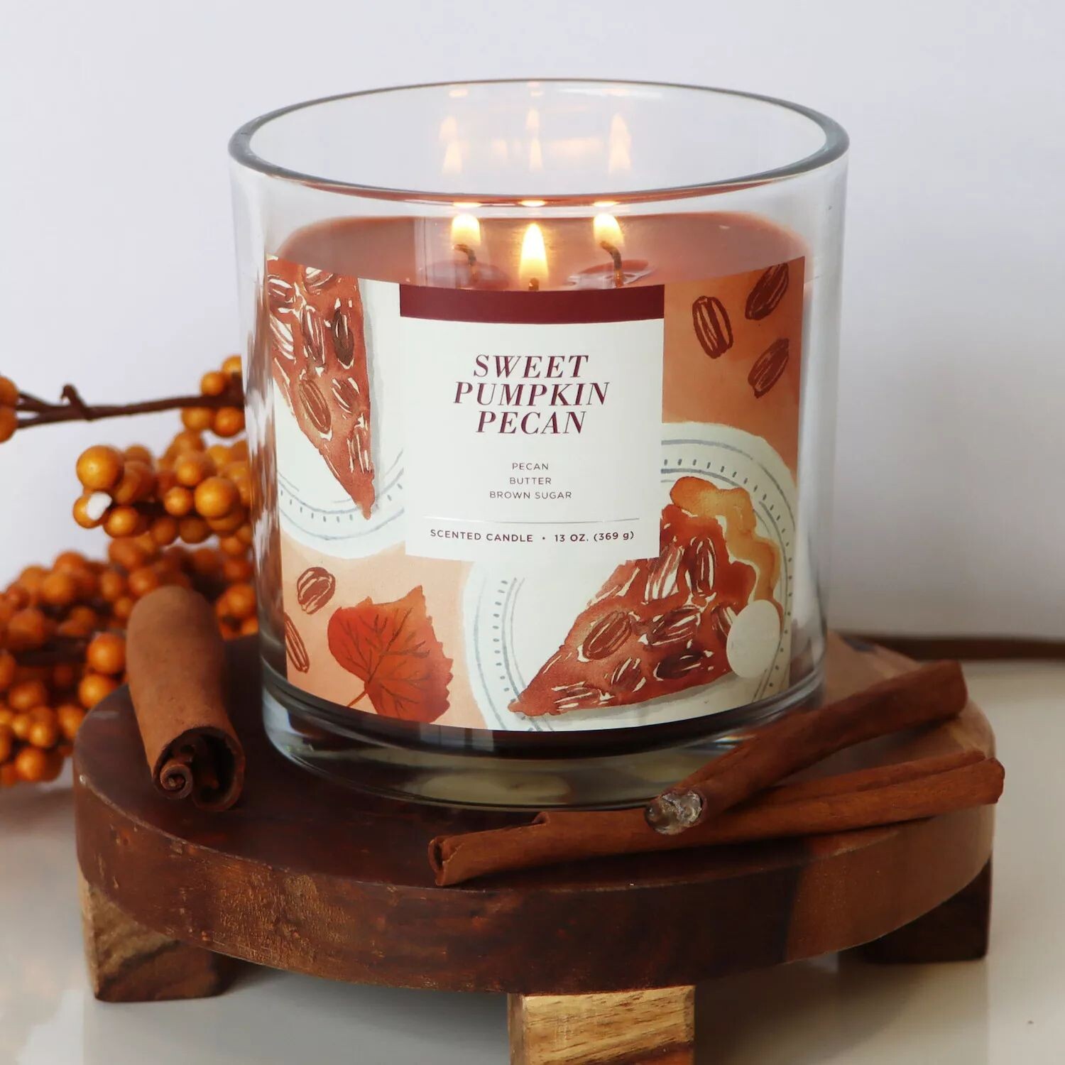 

Sonoma Goods For Life Сладкая тыква и пекан, 13 унций. Свеча Баночка