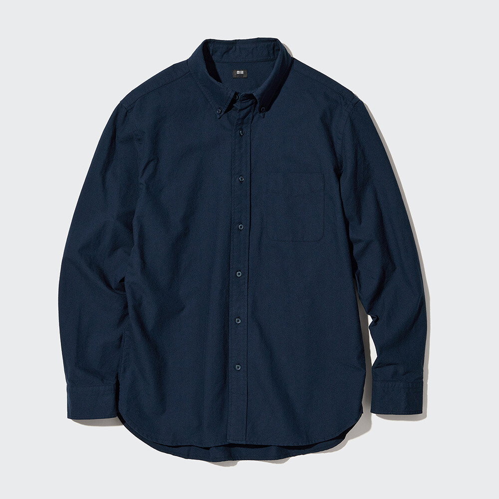 

Мужская/женская рубашка Оксфорд Uniqlo (рубашка-пиджак с длинными рукавами)