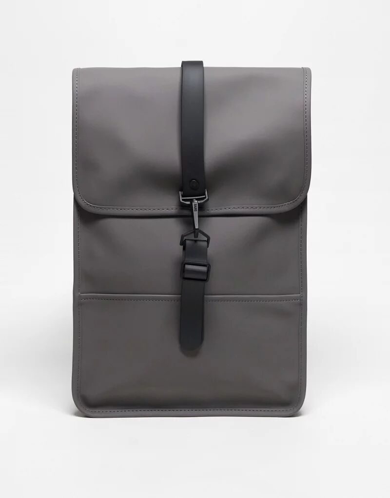 Маленький серый водонепроницаемый рюкзак унисекс Rains 13020 цена и фото