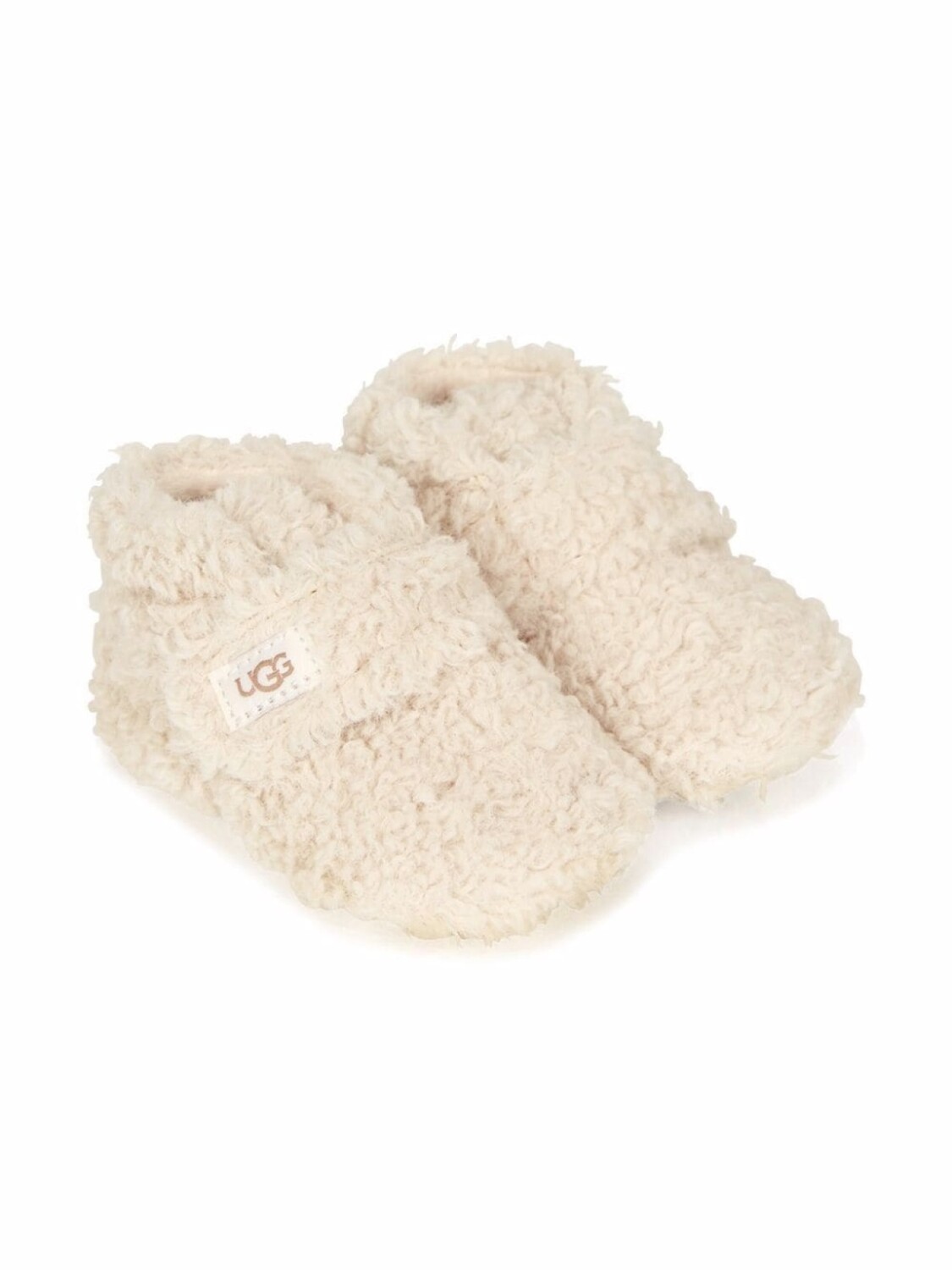 

UGG Kids фактурные пинетки на липучках, белый