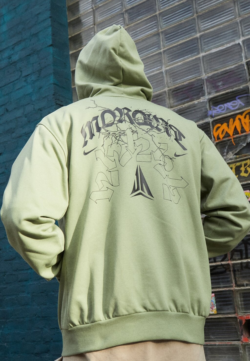 

Толстовка JA MORANT HOODIE Nike, масляно-зеленый/черный