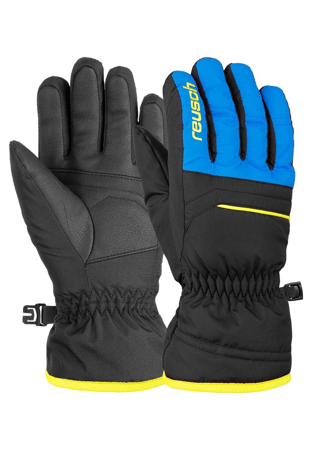 

Перчатки Alan Junior Reusch, цвет blck bril blu safety yell