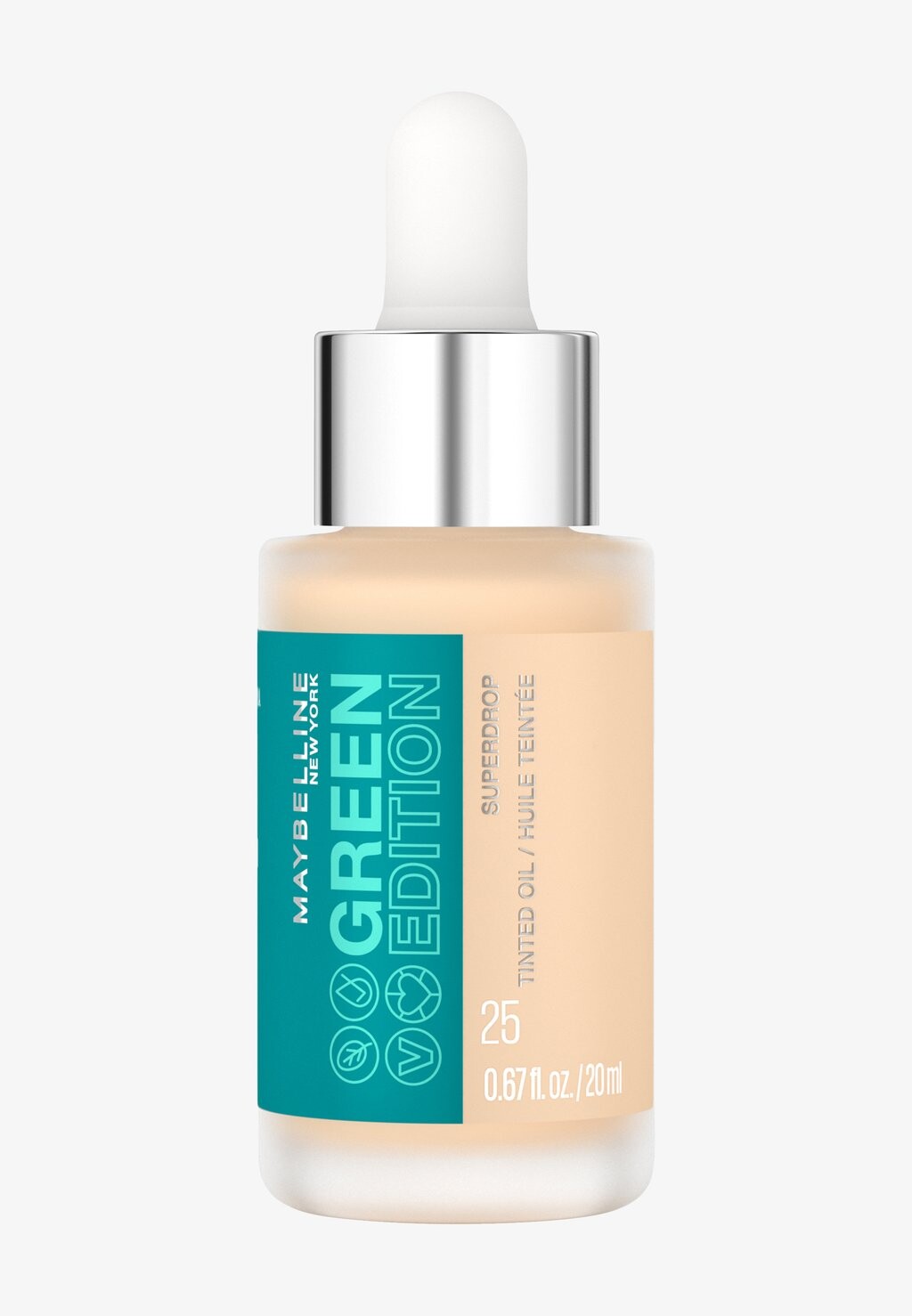 

Тональная основа MAYBELLINE SUPERDROP TINTED DRY OIL GREEN EDITION Maybelline New York, цвет 25
