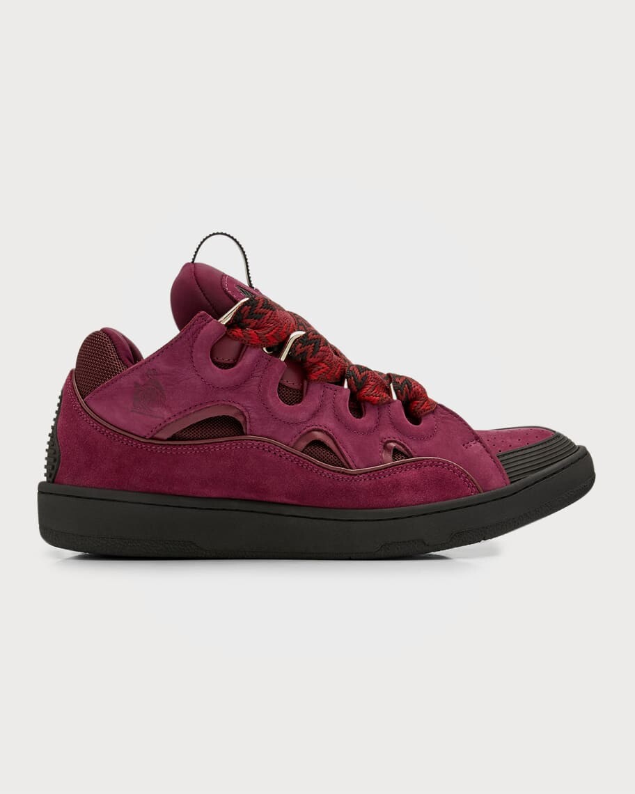 

Мужские низкие кроссовки Curb из текстиля и кожи в тон Lanvin