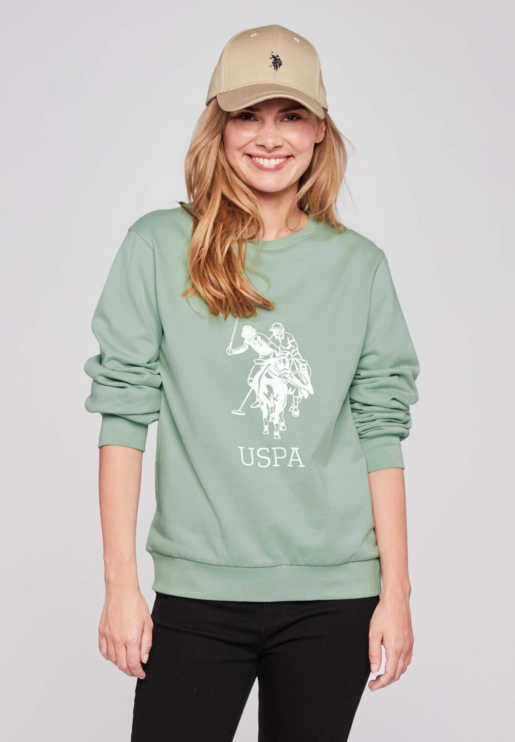 

Толстовка с капюшоном U.S. Polo Assn., светло-зеленый