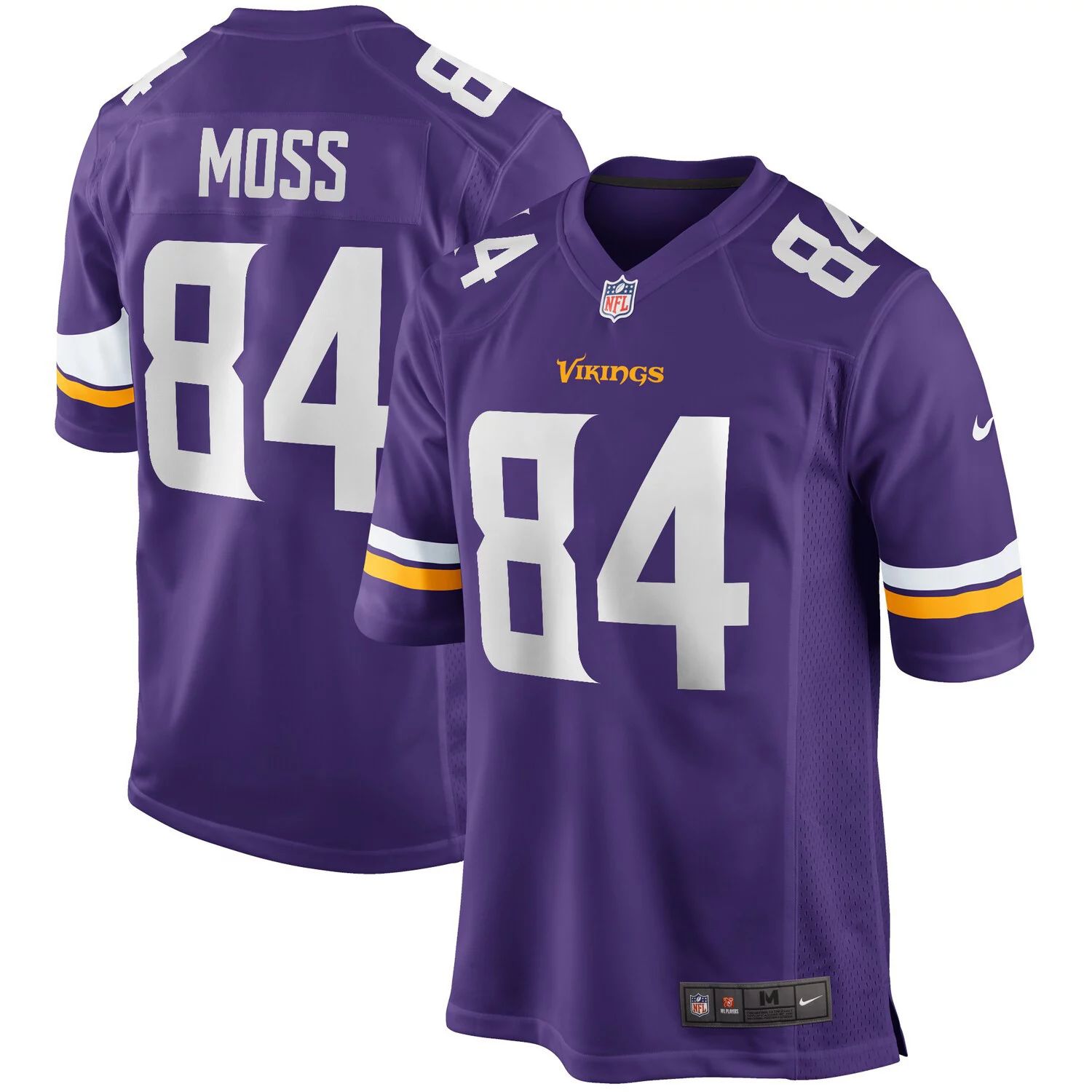 Мужская Джерси Randy Moss Purple Minnesota Vikings Game для игрока пенсионера Nike