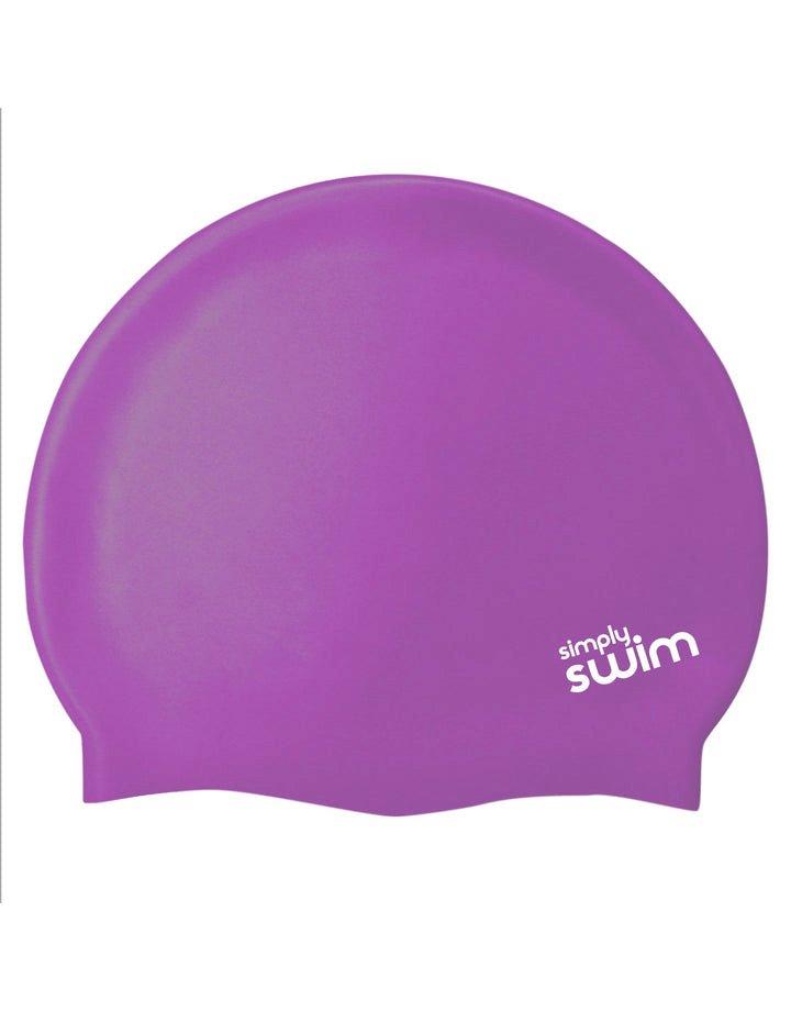 Силиконовая шапочка для плавания - однотонные цвета Simply Swim, фиолетовый