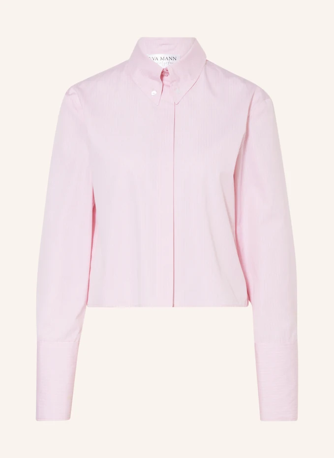 Укороченная блузка-рубашка grete check Eva Mann, розовый