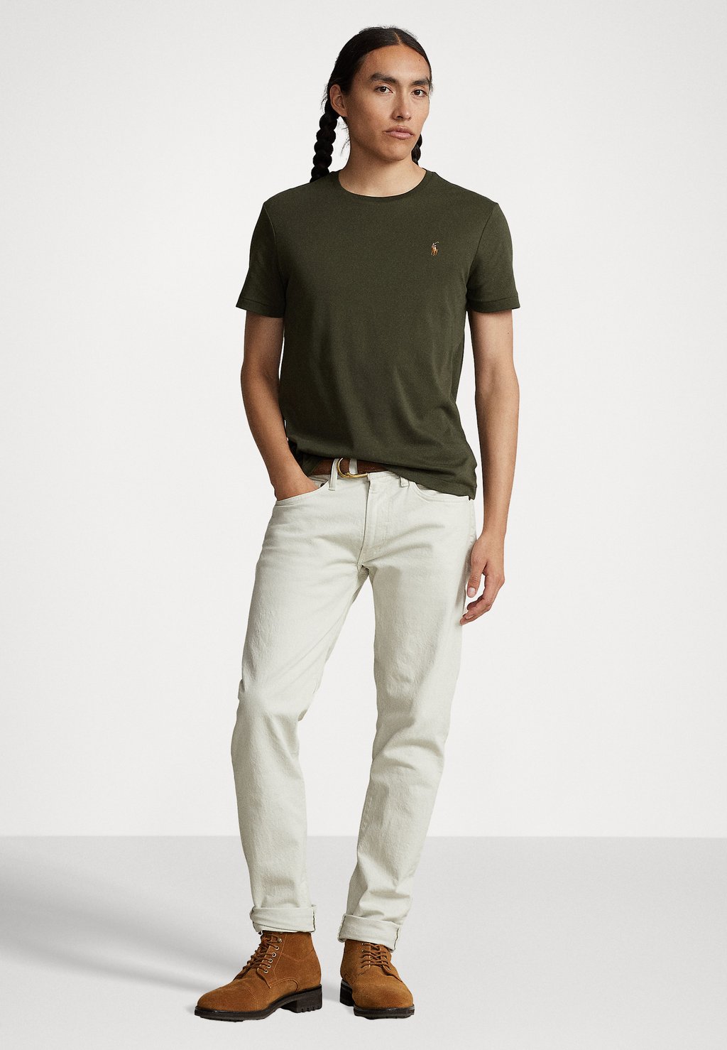 Базовая футболка SHORT SLEEVE Polo Ralph Lauren, летний оливковый
