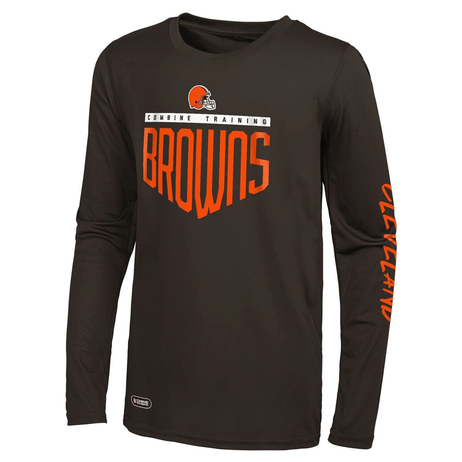

Мужская коричневая футболка с длинным рукавом Cleveland Browns Impact Outerstuff, Коричневый