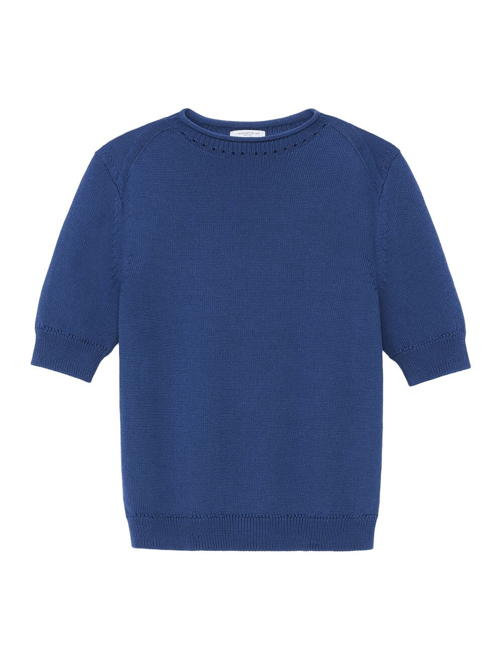 

Вязаный свитер с короткими рукавами Lafayette 148 New York, синий