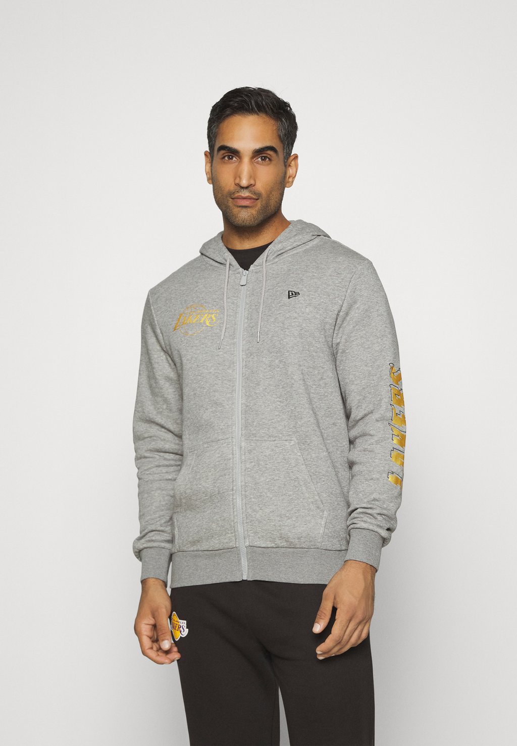 

Team Nba Los Angeles Lakers Team Script Hoody New Era, цвет grey