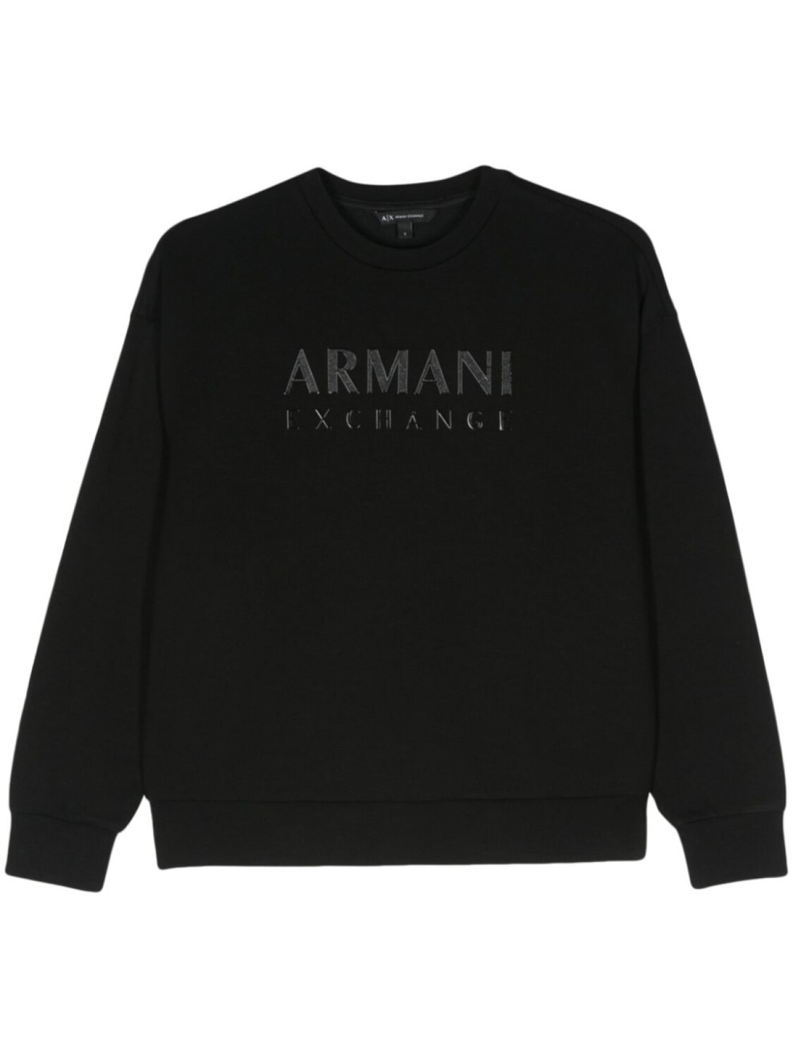 

Толстовка с логотипом и блестками Armani Exchange, черный