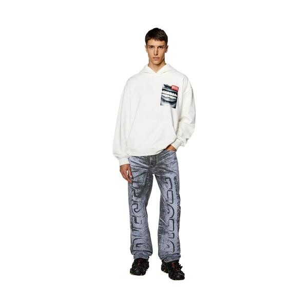 

Футболка s-nabel-hood-face hoodie Diesel, мультиколор