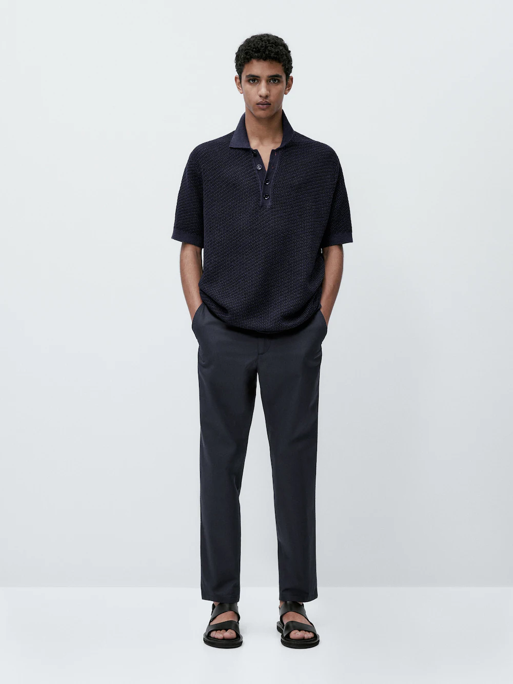 

Джоггеры поплин чинос Massimo Dutti, синий