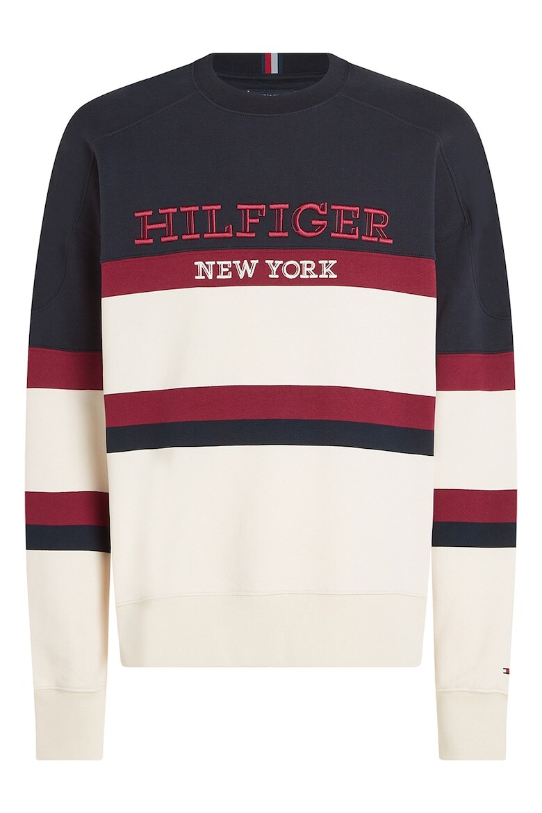 

Полосатый свитшот с вышивкой Tommy Hilfiger, красный