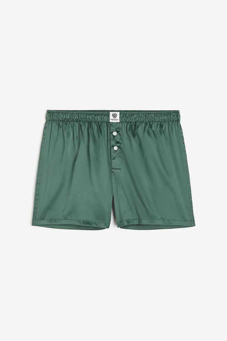 

Комплект из 3 атласных трусов-боксеров H&M, зеленый