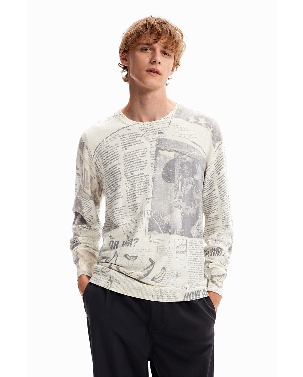 

Тонкий свитер из газеты Desigual