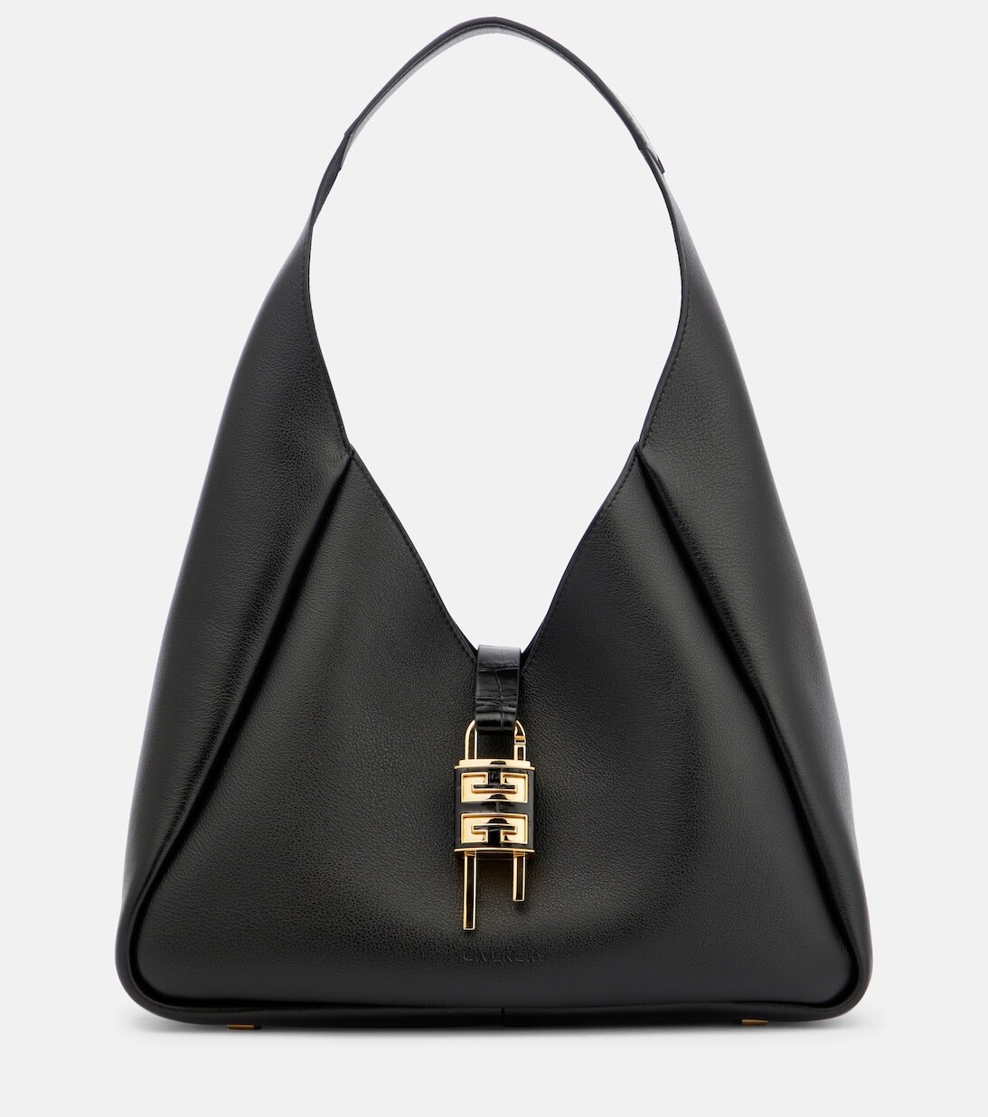 

Кожаная сумка через плечо G-Hobo среднего размера Givenchy, черный