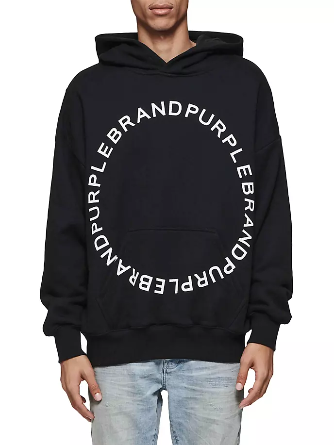 

Флисовая толстовка с логотипом Purple Brand, черный