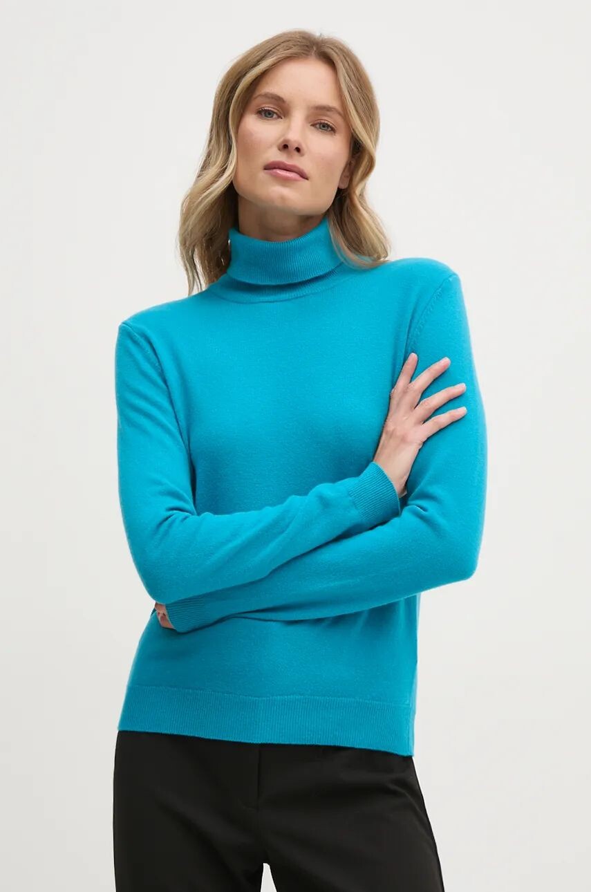 

Шерстяной свитер United Colors of Benetton, бирюзовый