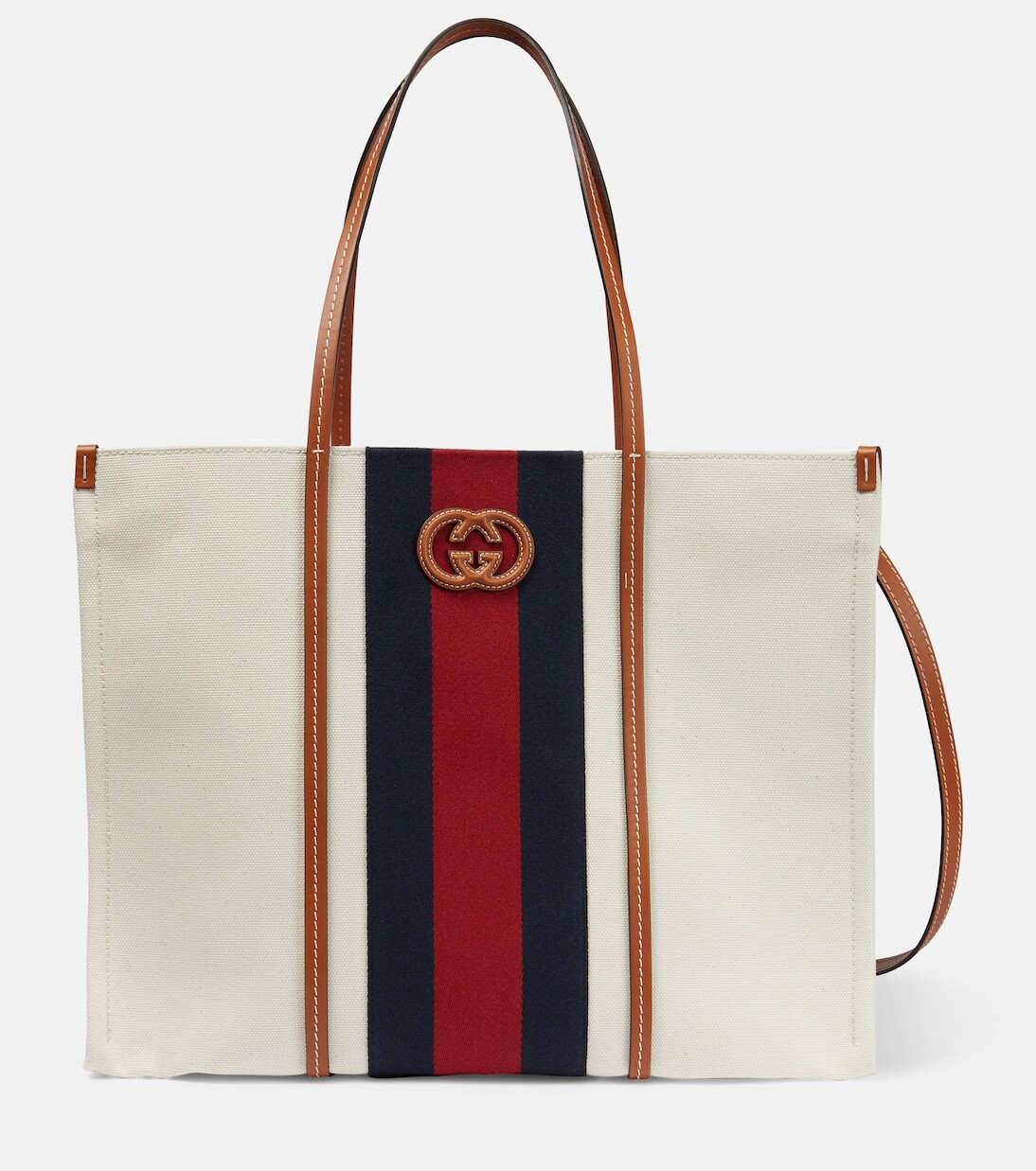 

Большая холщовая сумка-тоут interlocking g Gucci, зеленый