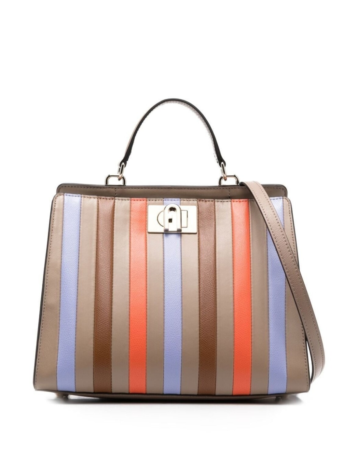 

Furla сумка-тоут с отделкой в полоску, коричневый