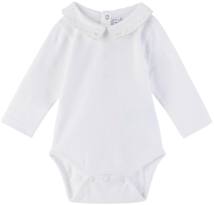 

Белое боди с вышивкой Baby White Tartine et Chocolat