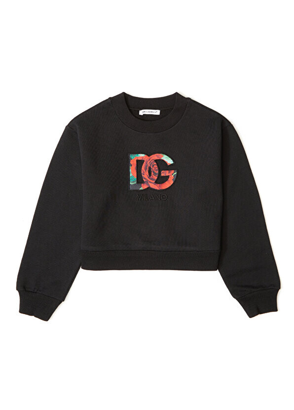 

Толстовка для девочек с черным логотипом Dolce&Gabbana