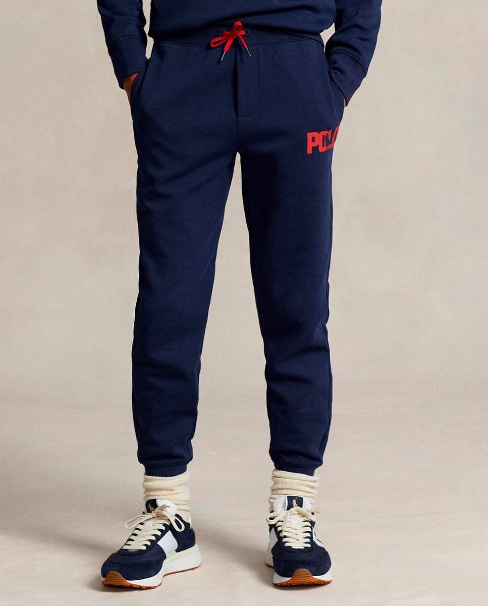 

Спортивные брюки из хлопка темно-синего цвета для мальчика Polo Ralph Lauren, темно-синий