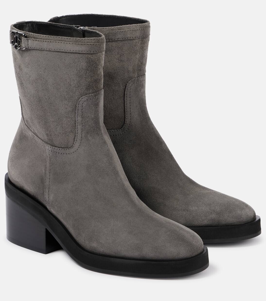 

Замшевые ботильоны Yasmin 70 Jimmy Choo, цвет storm