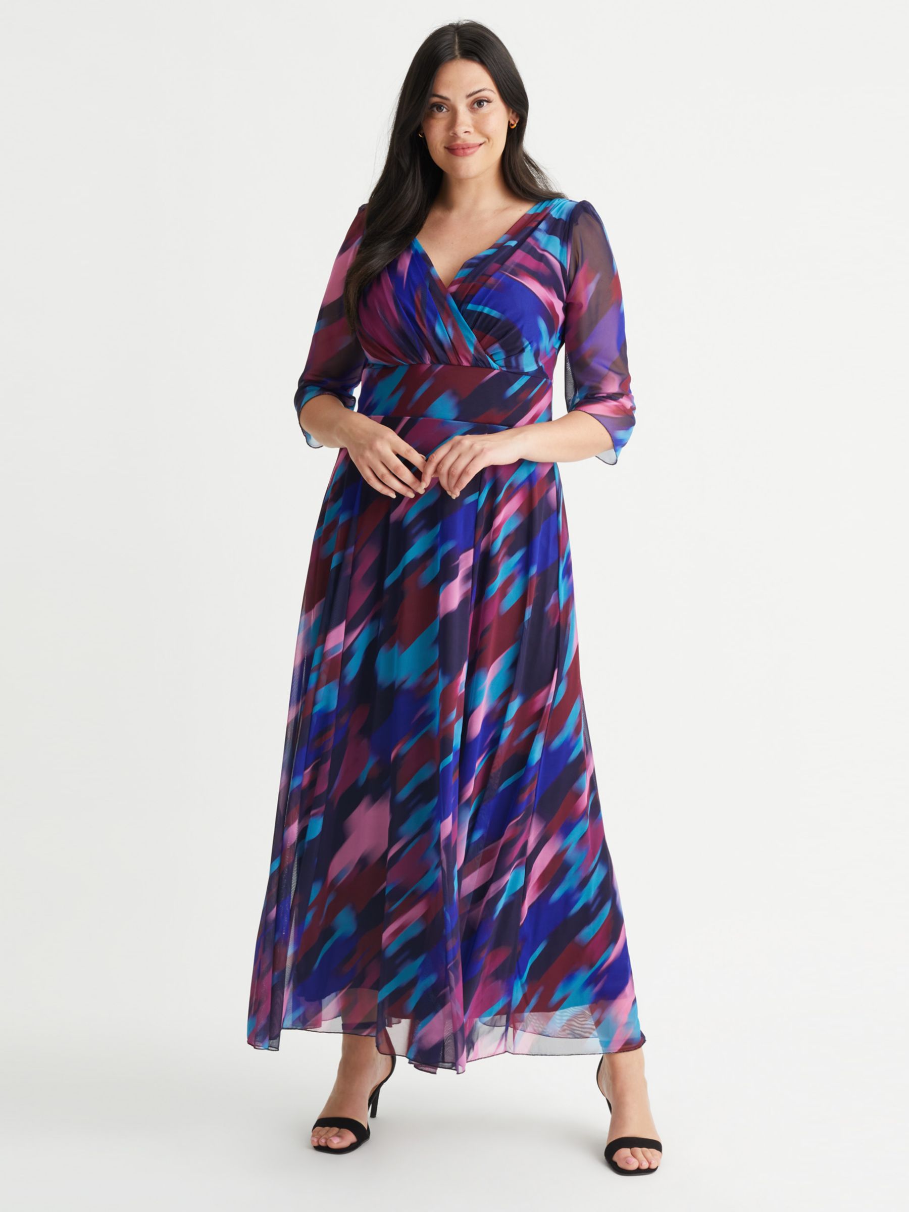 Scarlett & Jo Verity Пурпурное платье макси, Пурпурный/Мульти цена и фото
