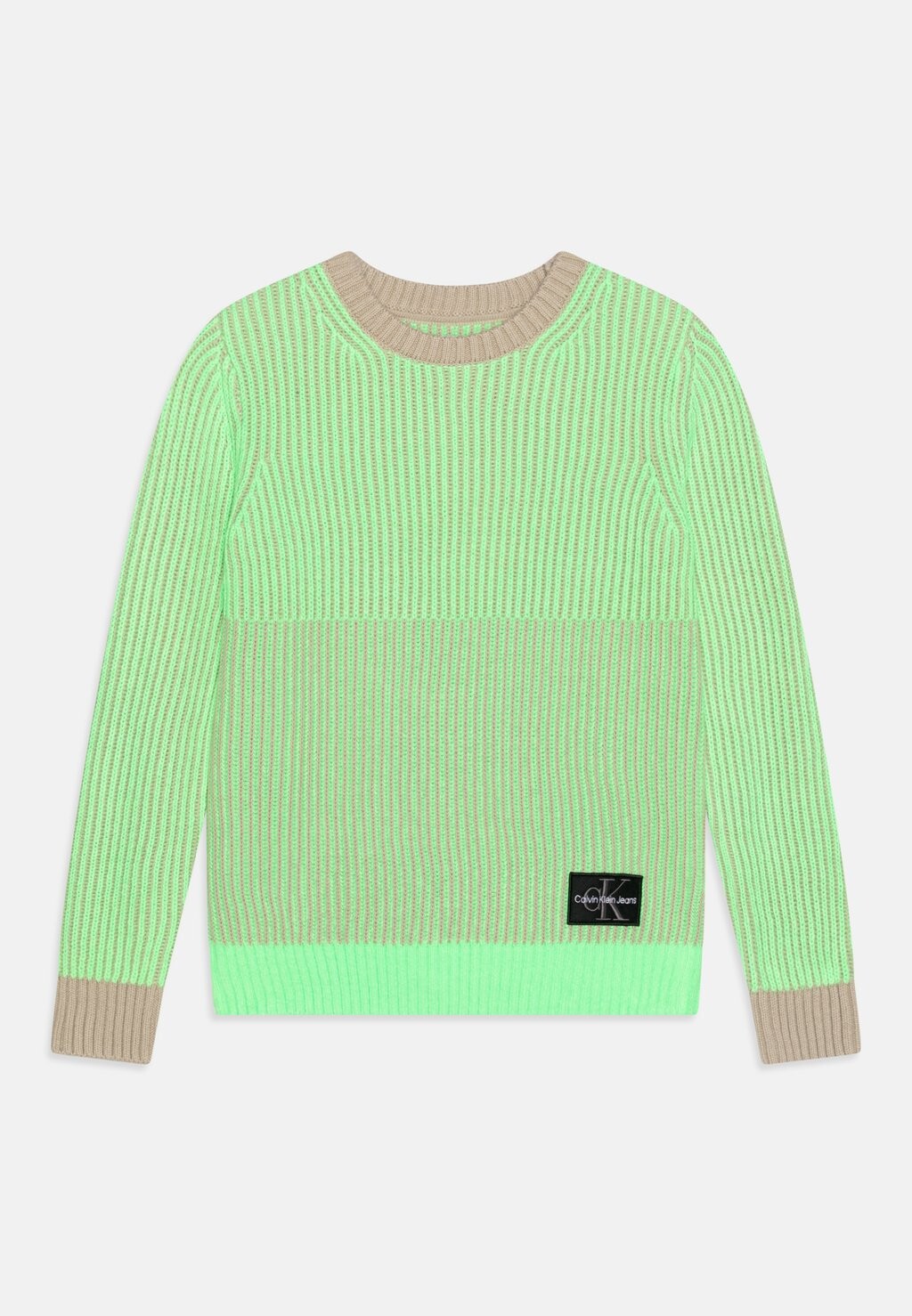

Вязаный свитер COLOR BLOCK NEON Calvin Klein Jeans, цвет taupe
