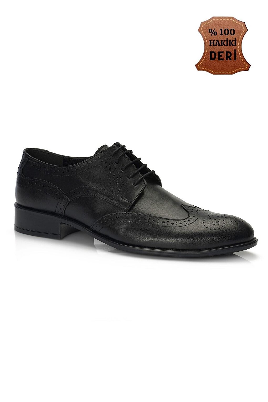 H046 Классические мужские туфли из натуральной кожи Muggo, черный