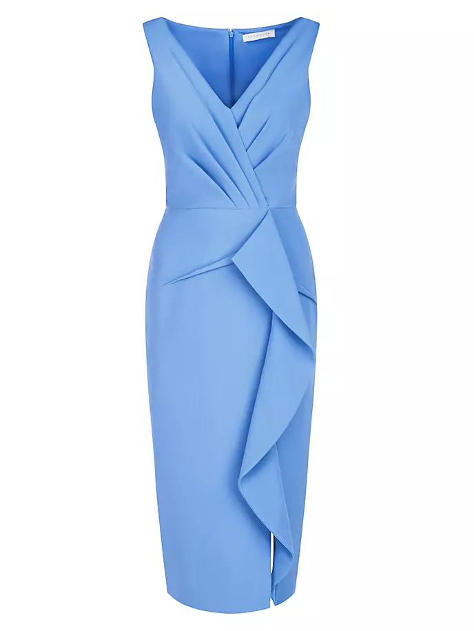 Платье-футляр Brynn из эластичного крепа Kay Unger, цвет peacock
