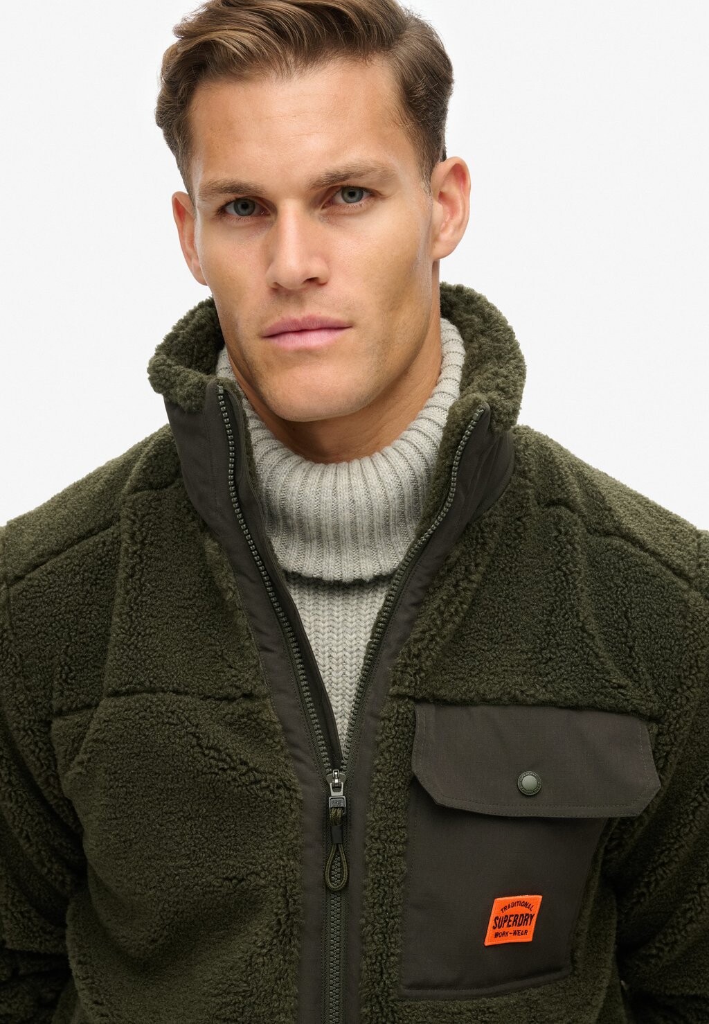 

Флисовая куртка Superdry, зеленый