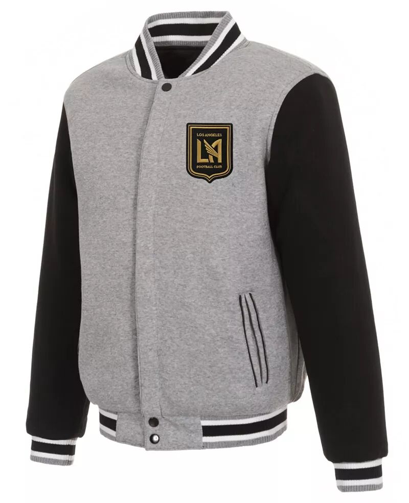 Черная двусторонняя флисовая куртка Jh Design Los Angeles FC