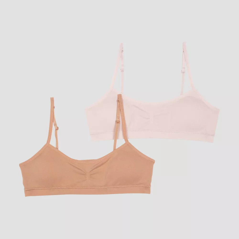 

Бюстгальтер Hanes Girls' 2pk Strappy, цвет Rose Gold