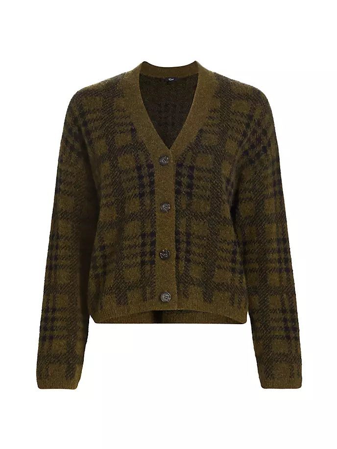 

Клетчатый кардиган Reese из смесовой шерсти Rails, цвет olive plaid