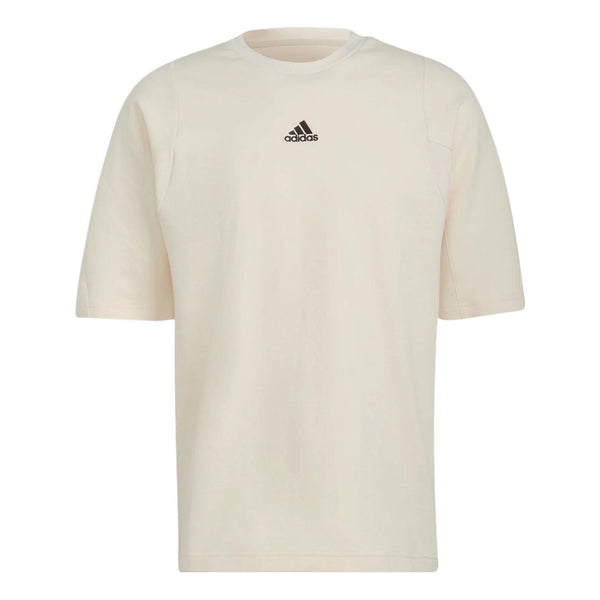 цена Футболка adidas Solid Color Logo Sports Short Sleeve Yellow White, мультиколор