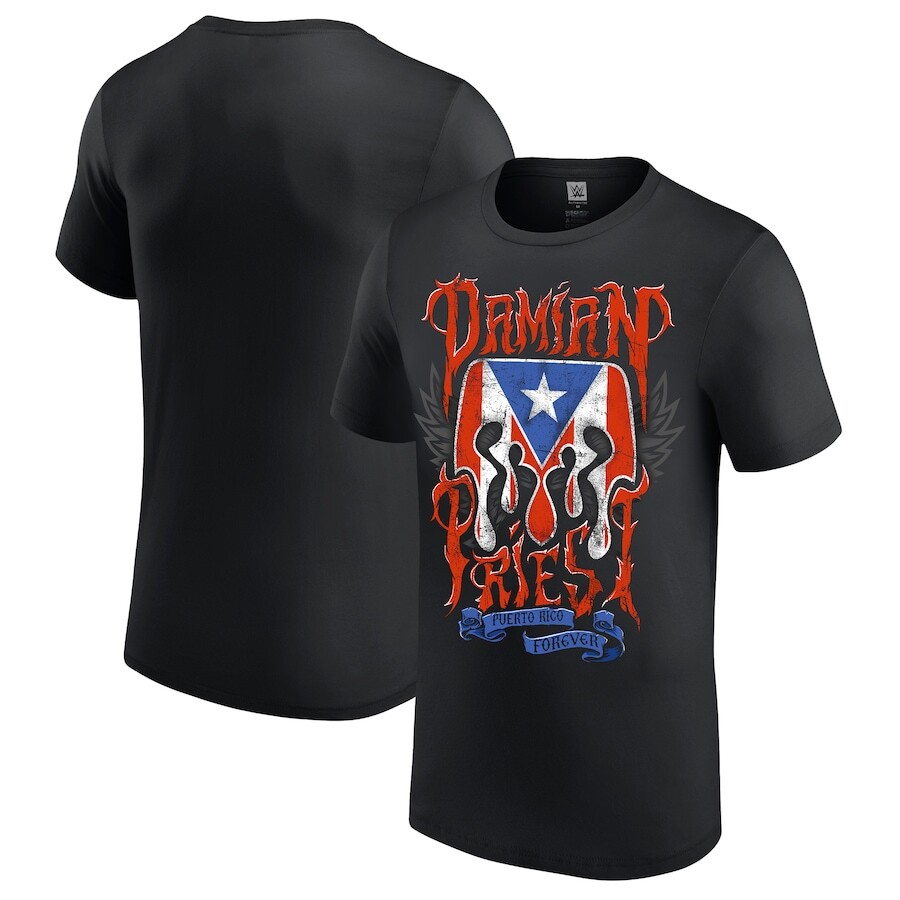 

Футболка с коротким рукавом WWE Authentic Damian Priest, черный