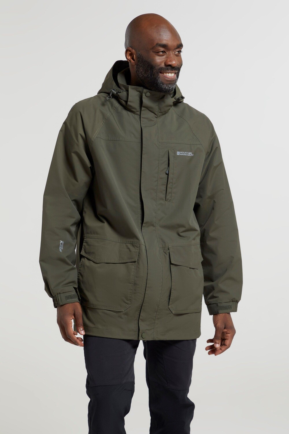 

Длинная водонепроницаемая куртка-дождевик Cagoule с проклеенными швами Mountain Warehouse, хаки