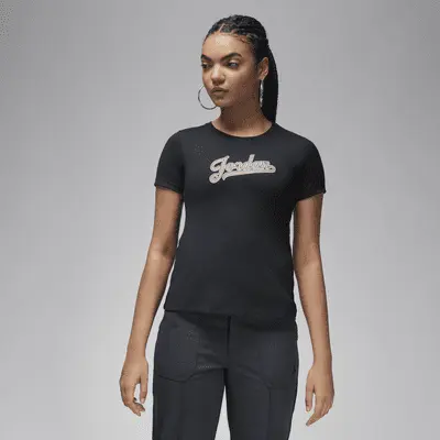 

Футболка Jordan Women's Slim T-Shirt, цвет Black/Legend Medium Brown