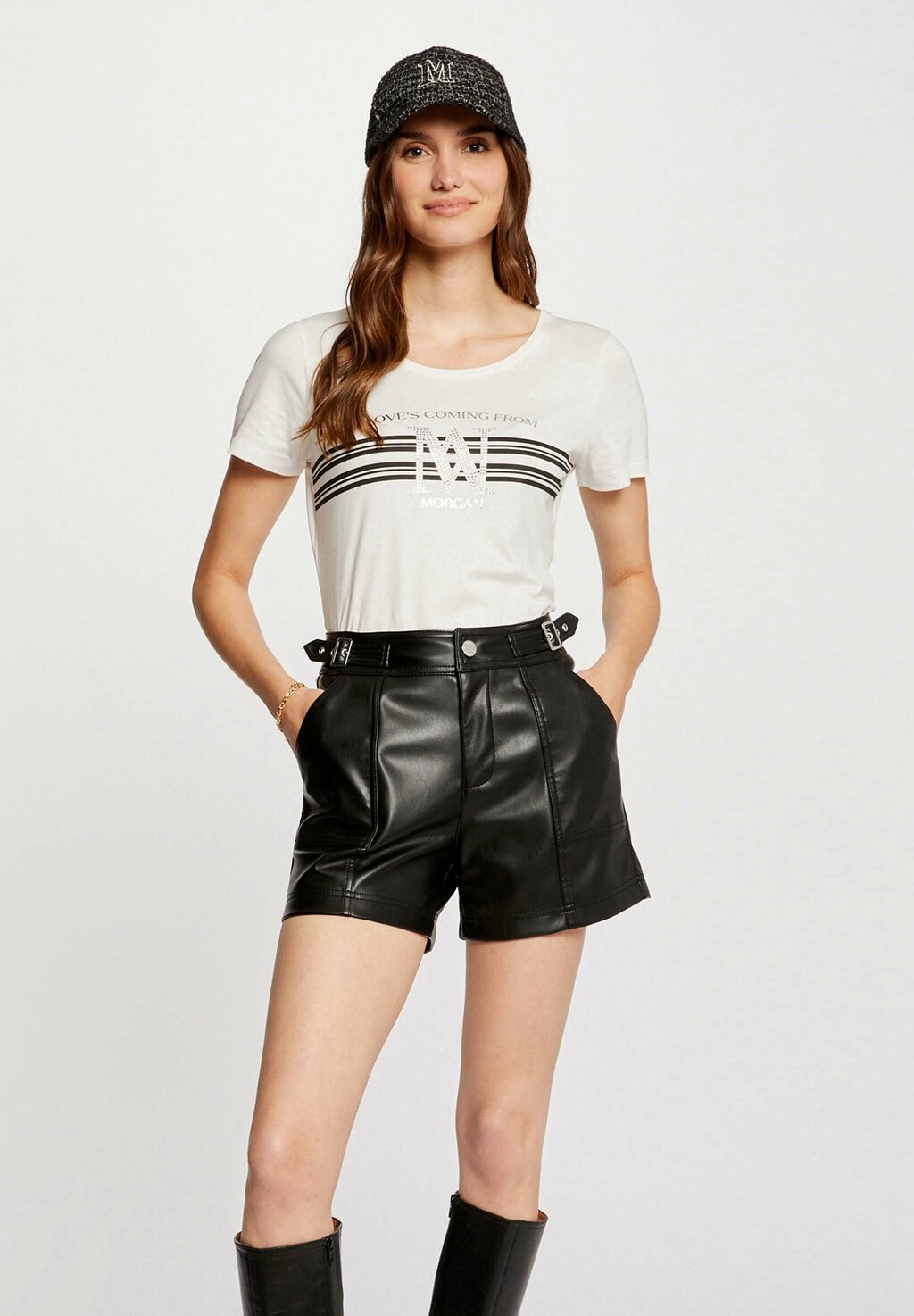 

Футболка с принтом SHORT-SLEEVED Morgan, цвет ecru