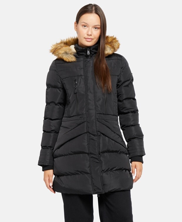 

Стеганое пальто Geographical Norway, черный
