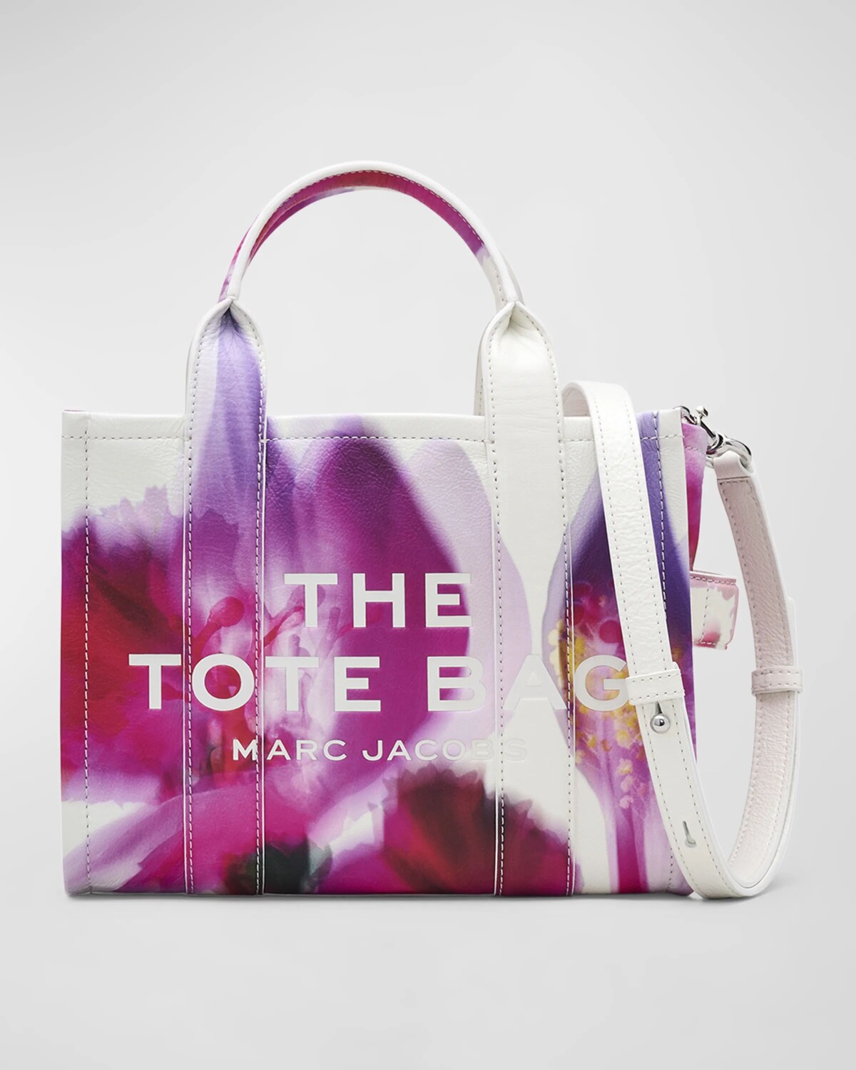 

Маленькая кожаная большая сумка The Future с цветочным принтом Marc Jacobs, цвет White Multi