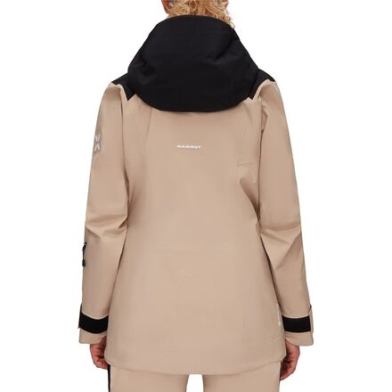 Куртка с капюшоном Eiger Free Pro HS женская Mammut, цвет Savannah/Black силиконовый чехол на huawei p30 pro хуавей п30 про с эффектом блеска сиреневые цветы в каплях