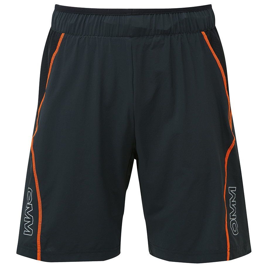 Шорты для бега Omm Pace Shorts, цвет Black/Orange